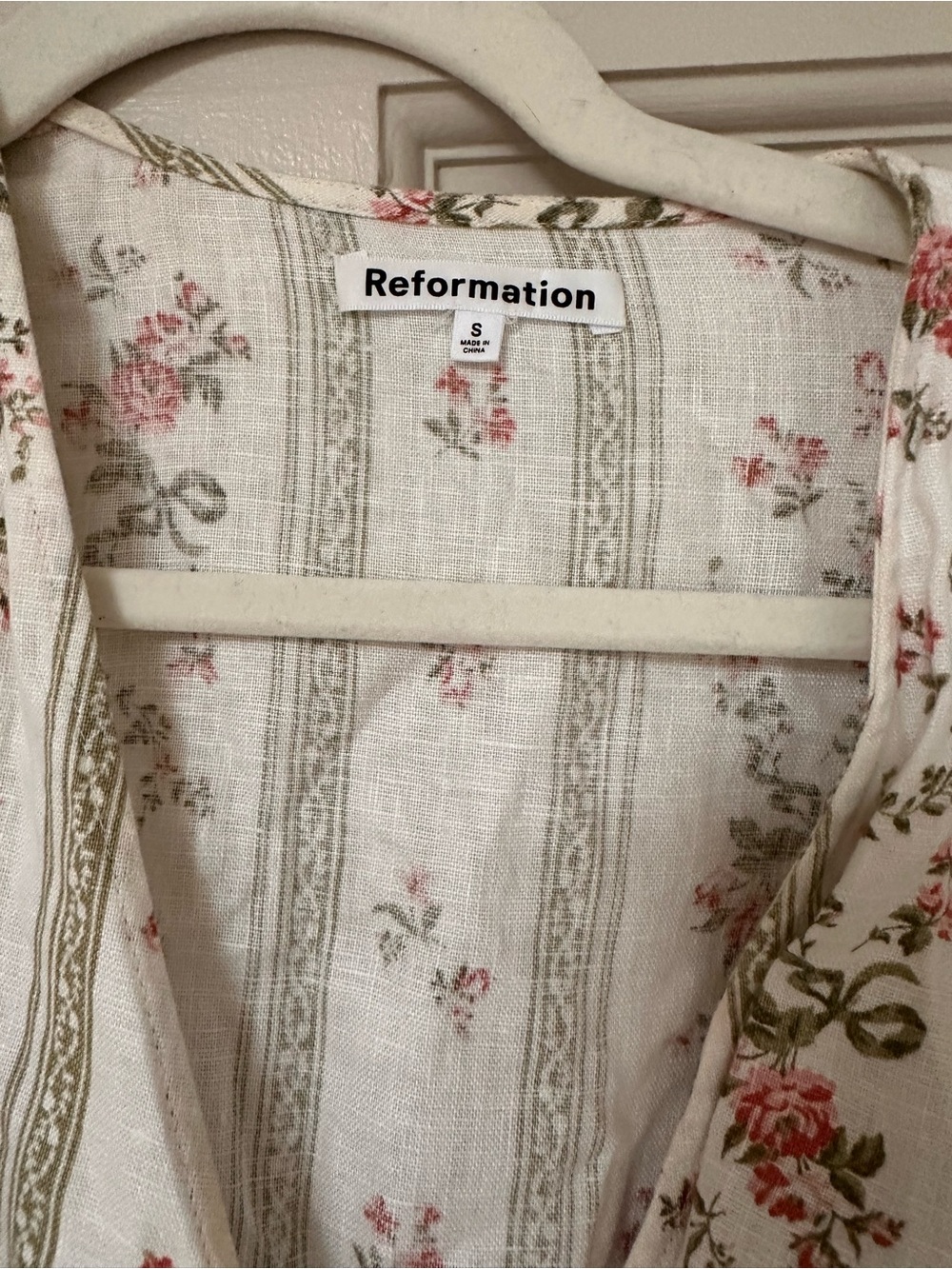 Reformation White Floral Linen Maxi Dress - Picture 3 of 6